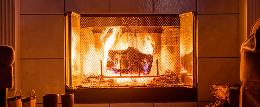 Mendota Hearth Landscape Fireplace Installation in Carol Stream, Illinois